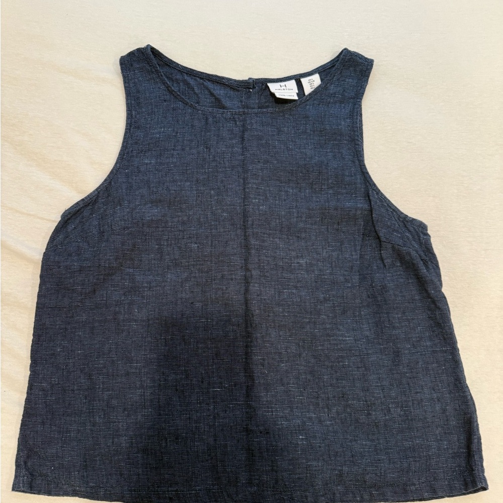 Halston Blue Tank Top